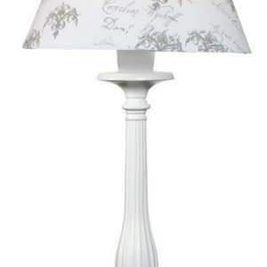 Pöytävalaisin Kungshamn Ø 210x450 mm pieni valkoinen/harmaa kuvio