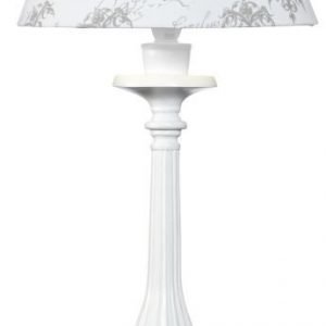 Pöytävalaisin Kungshamn Ø 230x550 mm iso valkoinen/harmaa kuvio