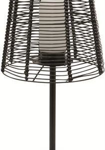 Pöytävalaisin Milos Ø 300x635 mm musta teräs/marmori/opaalilasi