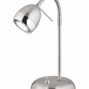 Pöytävalaisin Nantes Ø 130x400 mm harjattu teräs/kromi