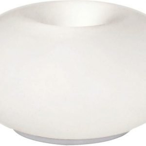 Pöytävalaisin Optica Ø 280x170 mm valkoinen/harjattu teräs