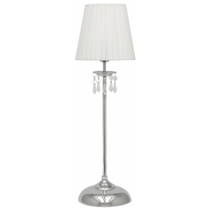 Pöytävalaisin Prismo Ø 180x590 mm kromi/valkoinen