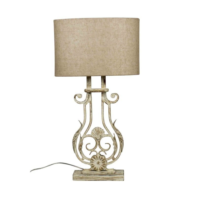 Pöytävalaisin Provence 300x90x560 mm antiikkivalkoinen