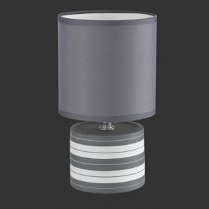 Pöytävalaisin Ring Ø 140x260 mm harmaa/valkoinen