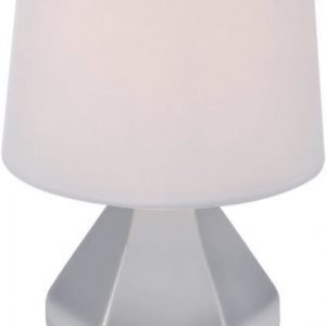 Pöytävalaisin Ruby Ø 180x330 mm hopea/valkoinen