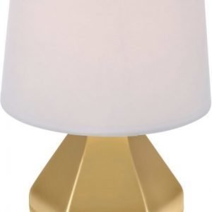 Pöytävalaisin Ruby Ø 180x330 mm kulta/valkoinen