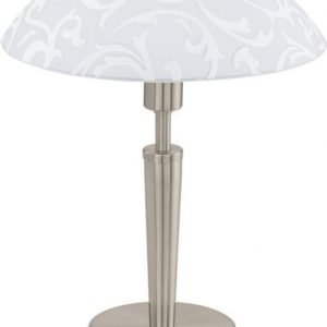 Pöytävalaisin Solo Ø 265x320 mm valkoinen/harjattu teräs