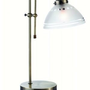 Pöytävalaisin Stavanger 190x510 mm antiikkimessinki/huurrelasi