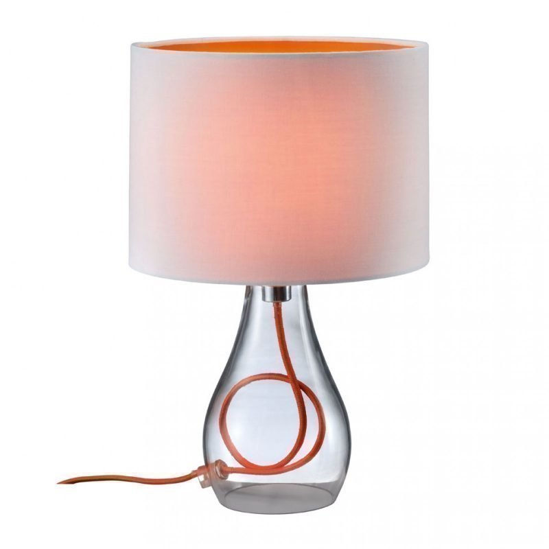 Pöytävalaisin Trendy Ø 200x310 mm valkoinen/oranssi