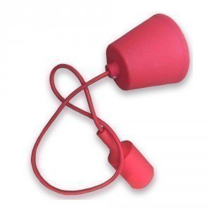 Red Simple LED Bulb Pendant