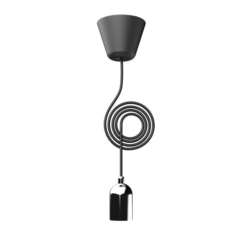 Riippuvalaisimen ripustusosa Funk Ø 50x2700 mm kromi/musta