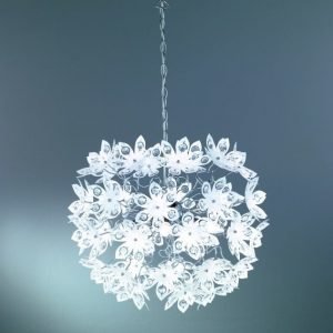 Riippuvalaisin Blowball Ø 550x1500 mm kromi/valkoinen