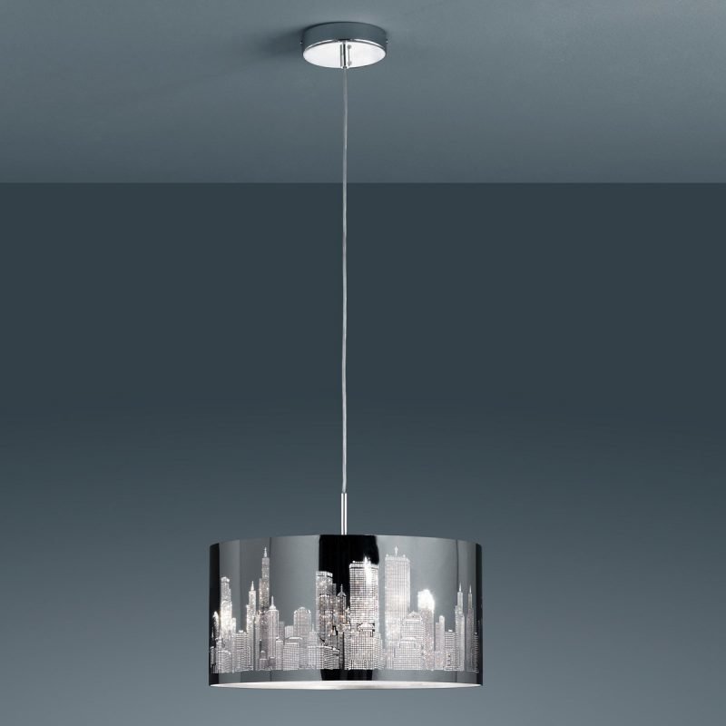 Riippuvalaisin City Ø 400x1300 mm kromi