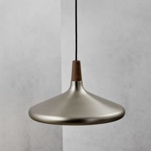 Riippuvalaisin Float 39 Ø 390x270 mm harjattu teräs/pähkinäpuu