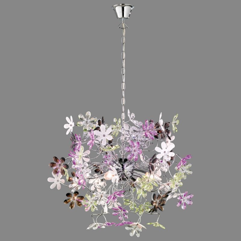 Riippuvalaisin Flower Ø 630x520 mm kromi/monivärinen