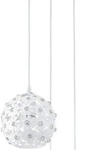 Riippuvalaisin Hanifa Ø 330x1300 mm 3-osainen valkoinen/kirkas