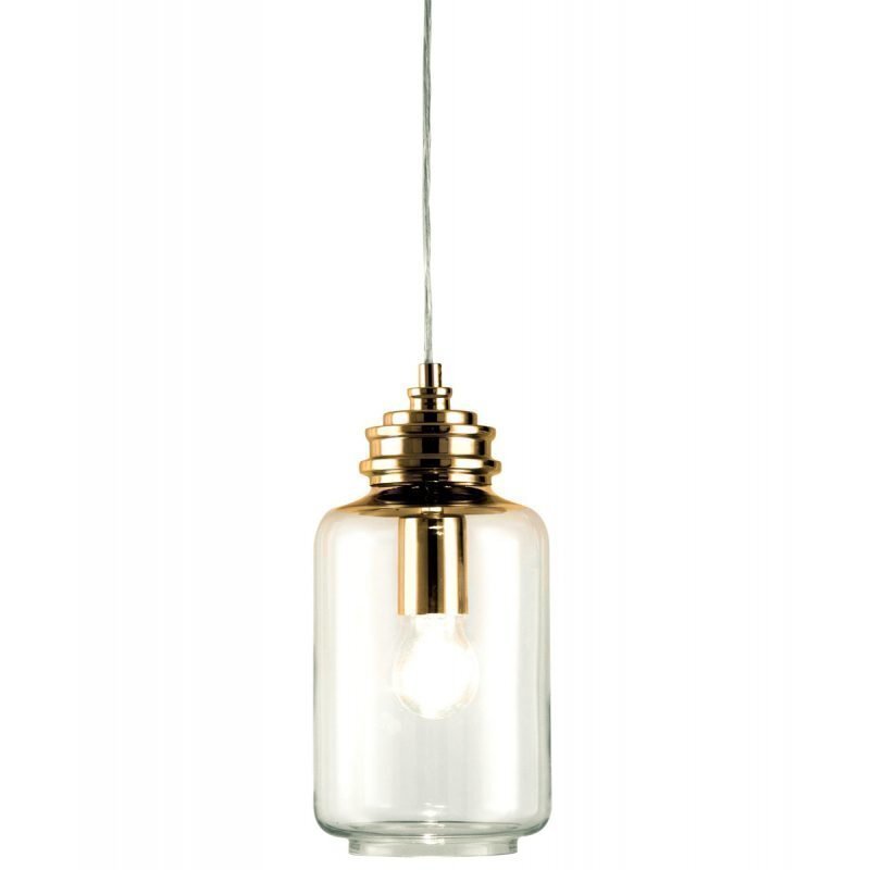 Riippuvalaisin Jar Ø 150x290 mm kupari/kirkas