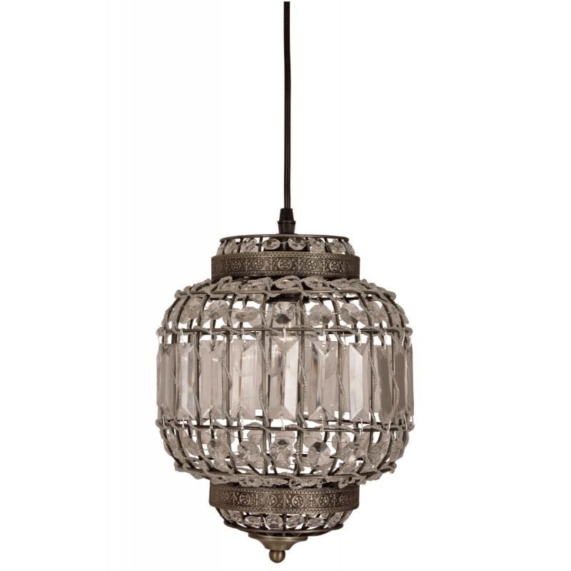 Riippuvalaisin Katarina Ø 210x250 mm antiikkimessinki/kirkas