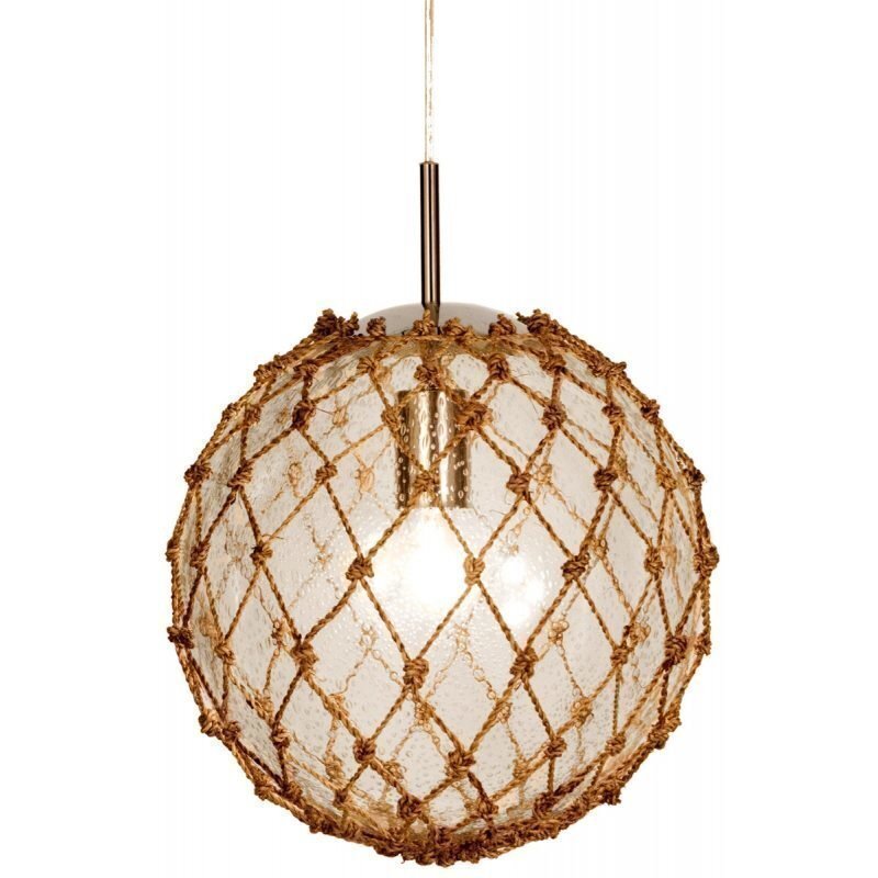 Riippuvalaisin Marine Ø 300x300 mm kirkas lasi/hamppuverkko