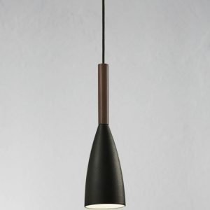 Riippuvalaisin Pure Ø 100x355 mm musta/pähkinäpuu