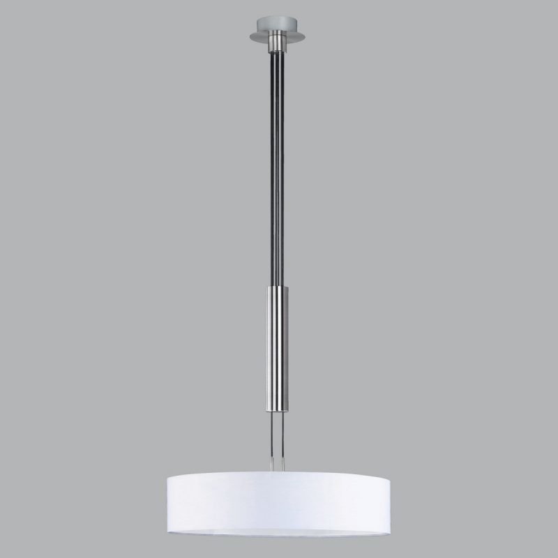 Riippuvalaisin Round Ø 500x1000-1800 mm valkoinen/harjattu teräs