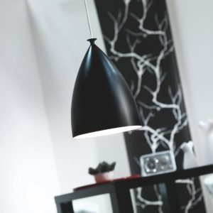 Riippuvalaisin Slope 22 Ø 220x3000 mm musta/valkoinen