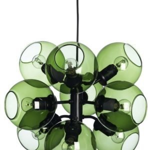 Riippuvalaisin Tage Ø 550x370 mm 9-osainen musta/vihreä lasi