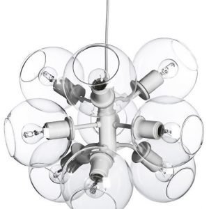 Riippuvalaisin Tage Ø 550x370 mm 9-osainen valkoinen/kirkas lasi