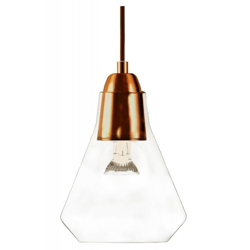 Riippuvalaisin Topp Ø 170x242 mm kirkas lasi/kupari