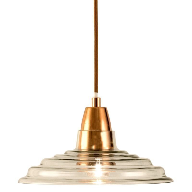 Riippuvalaisin Topp Ø 260x130 mm kirkas lasi/kupari