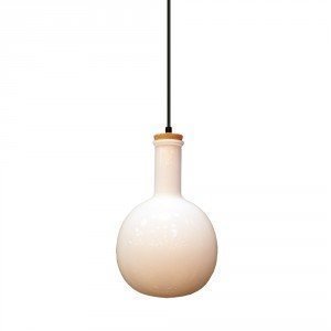 Round White Glass LED Pendant