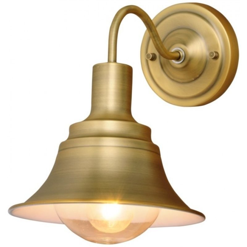 Seinävalaisin Aneta Paola IP44 310x195x240 mm antiikkimessinki