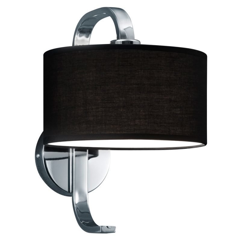 Seinävalaisin Cannes 230x285x325 mm musta/kromi