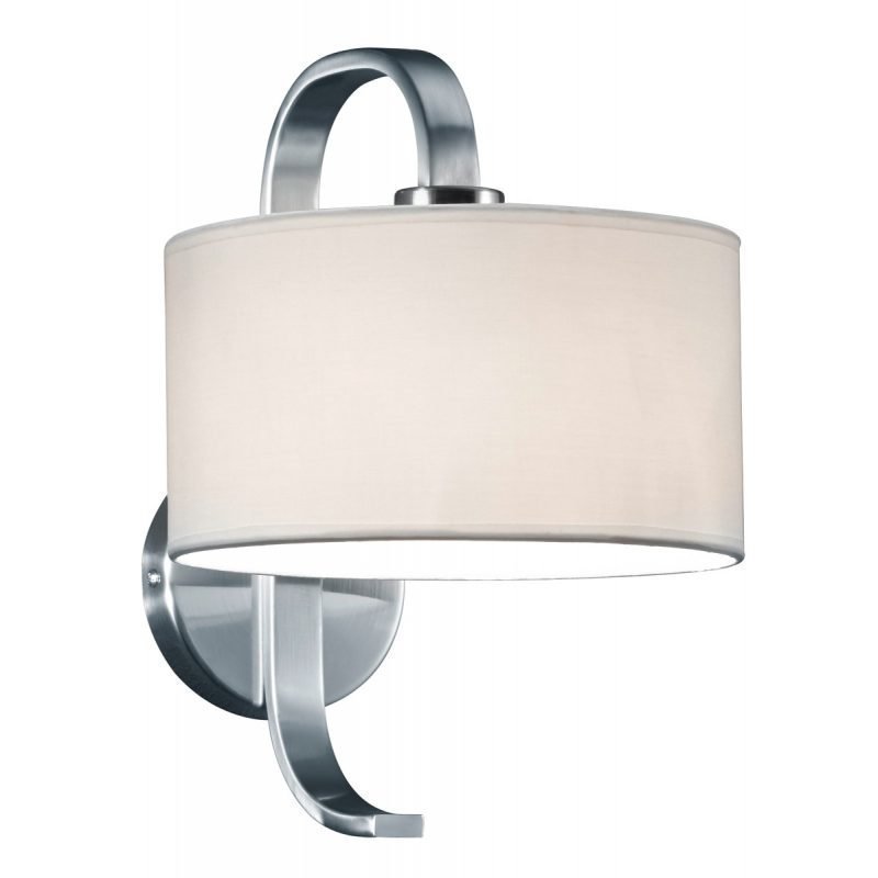 Seinävalaisin Cannes 230x285x325 mm valkoinen/harjattu teräs