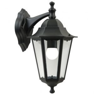 Seinävalaisin Cardiff 140x270x430 mm alasuunta musta