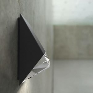 Seinävalaisin Edge 100x92x200 mm musta