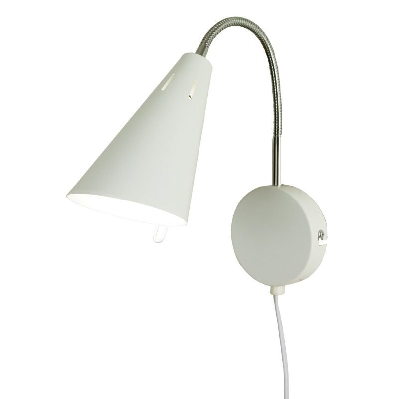 Seinävalaisin Eva 100x290x250 mm valkoinen/kromi