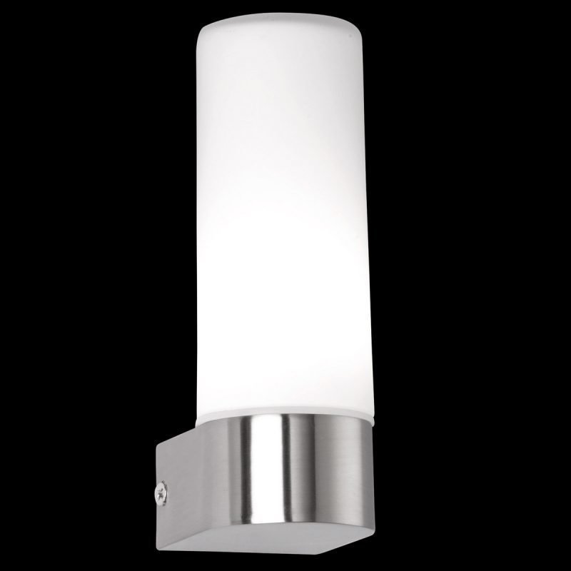 Seinävalaisin H2O 2807 55x75x165 mm IP44 opaalilasi/harjattu teräs