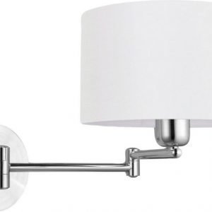 Seinävalaisin Halva Ø 230x260 mm valkoinen/alumiini/kromi