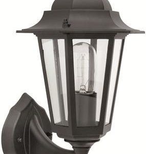 Seinävalaisin Idefjord 202x212x348 mm pieni musta ylä- tai alasuunta