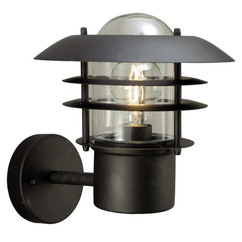 Seinävalaisin Landsort 220x270x240 mm yläsuunta musta