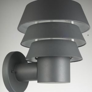 Seinävalaisin Ludvika Ø 260x265 mm pyöreä harmaa