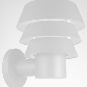 Seinävalaisin Ludvika Ø 260x265 mm pyöreä valkoinen