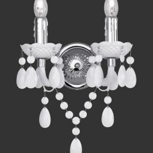 Seinävalaisin Luster 270x160x320 mm 2-osainen valkoinen