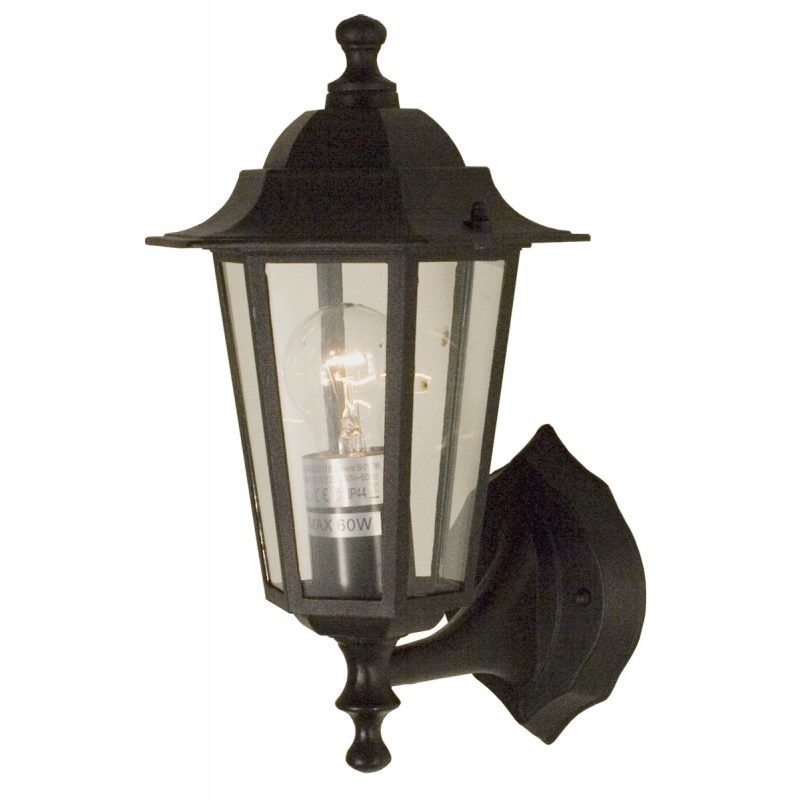 Seinävalaisin Malmö 170x220x360 mm ylös musta