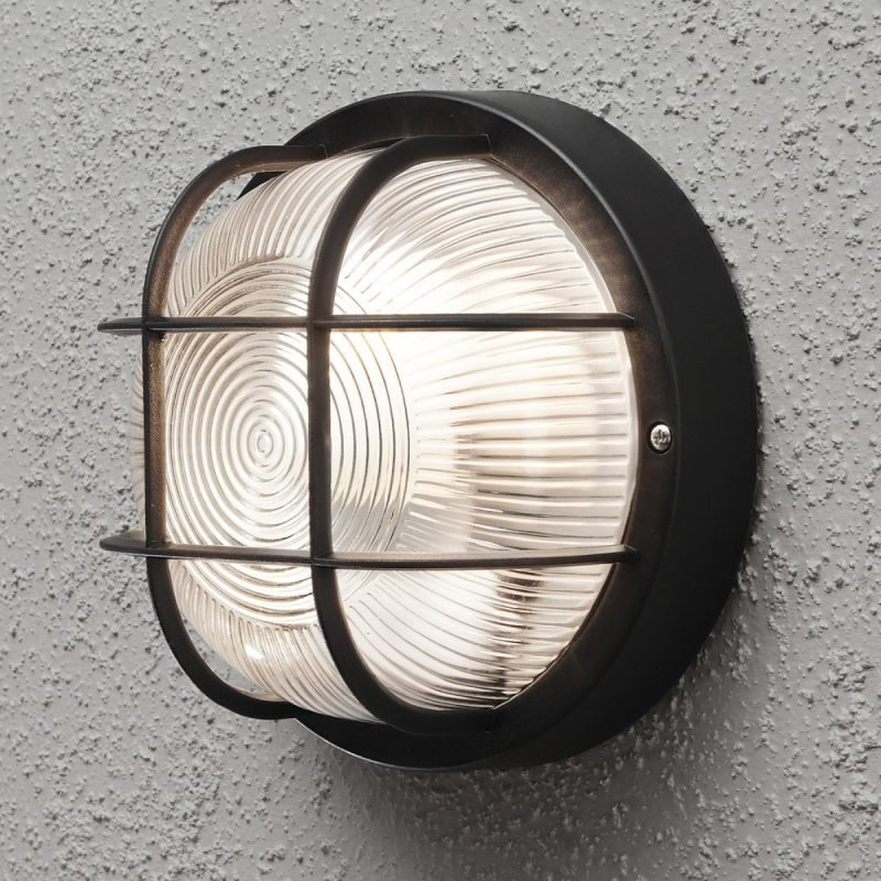 Seinävalaisin Mantova 7651-750 Ø 185x105 mm pyöreä musta