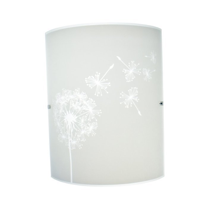 Seinävalaisin Maskros 300x380 mm lasi valkoinen kuvioitu