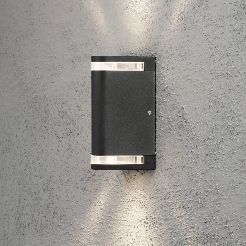 Seinävalaisin Modena 7518-750 130x115x240 mm ylös/alas musta