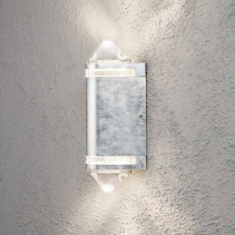 Seinävalaisin Modena 7519-320 130x115x350 mm ylös/alas kartiolinssillä sinkitty teräs