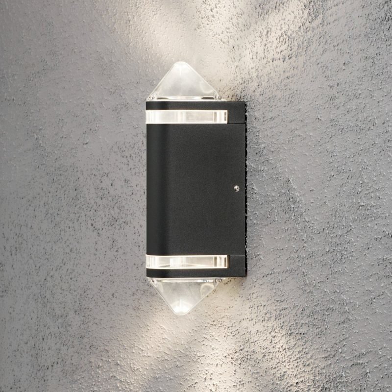 Seinävalaisin Modena 7519-750 130x115x350 mm ylös/alas kartiolinssillä musta